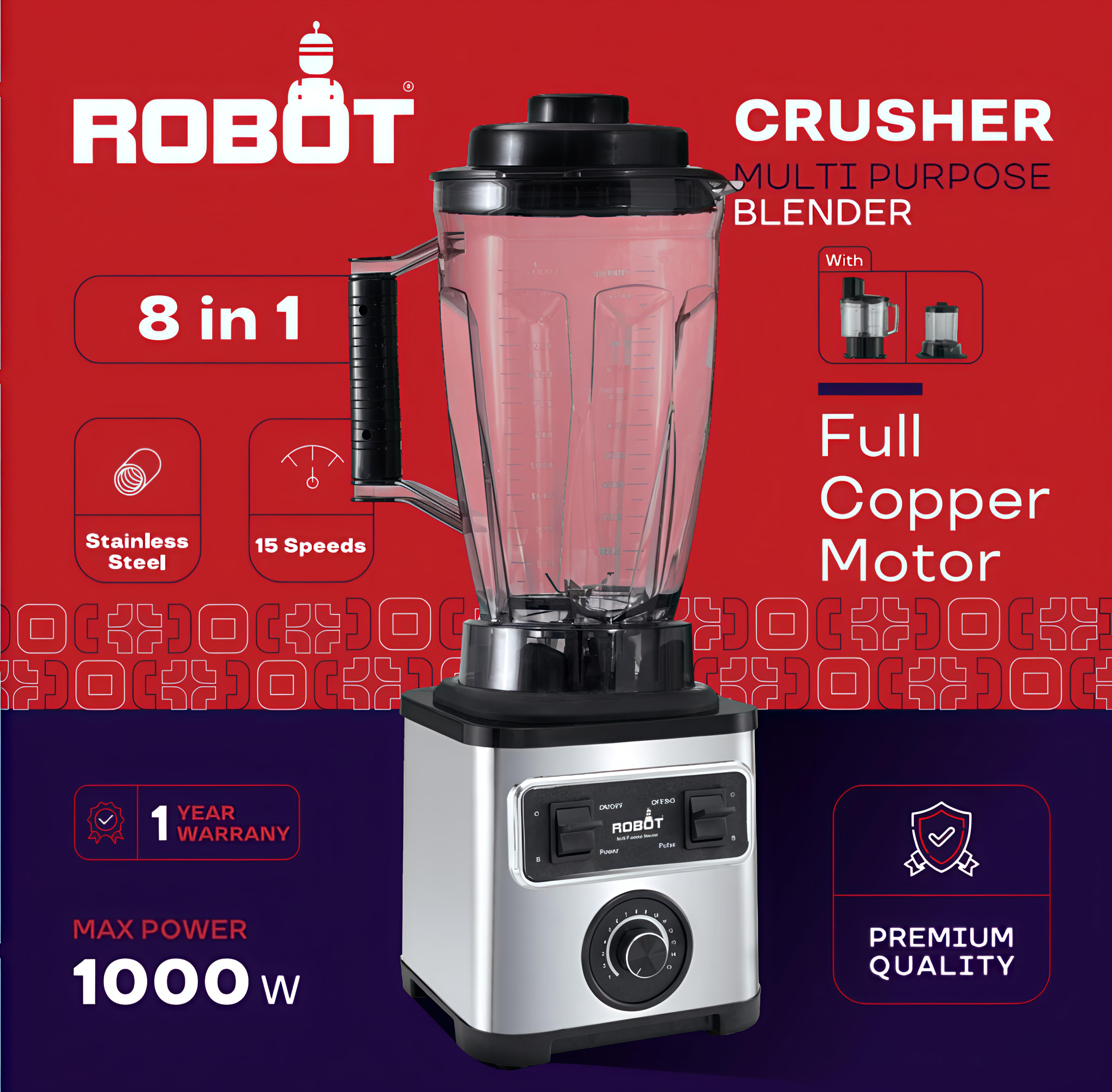 محضر طعام 8 وظائف كراشر 1000 وات روبوت