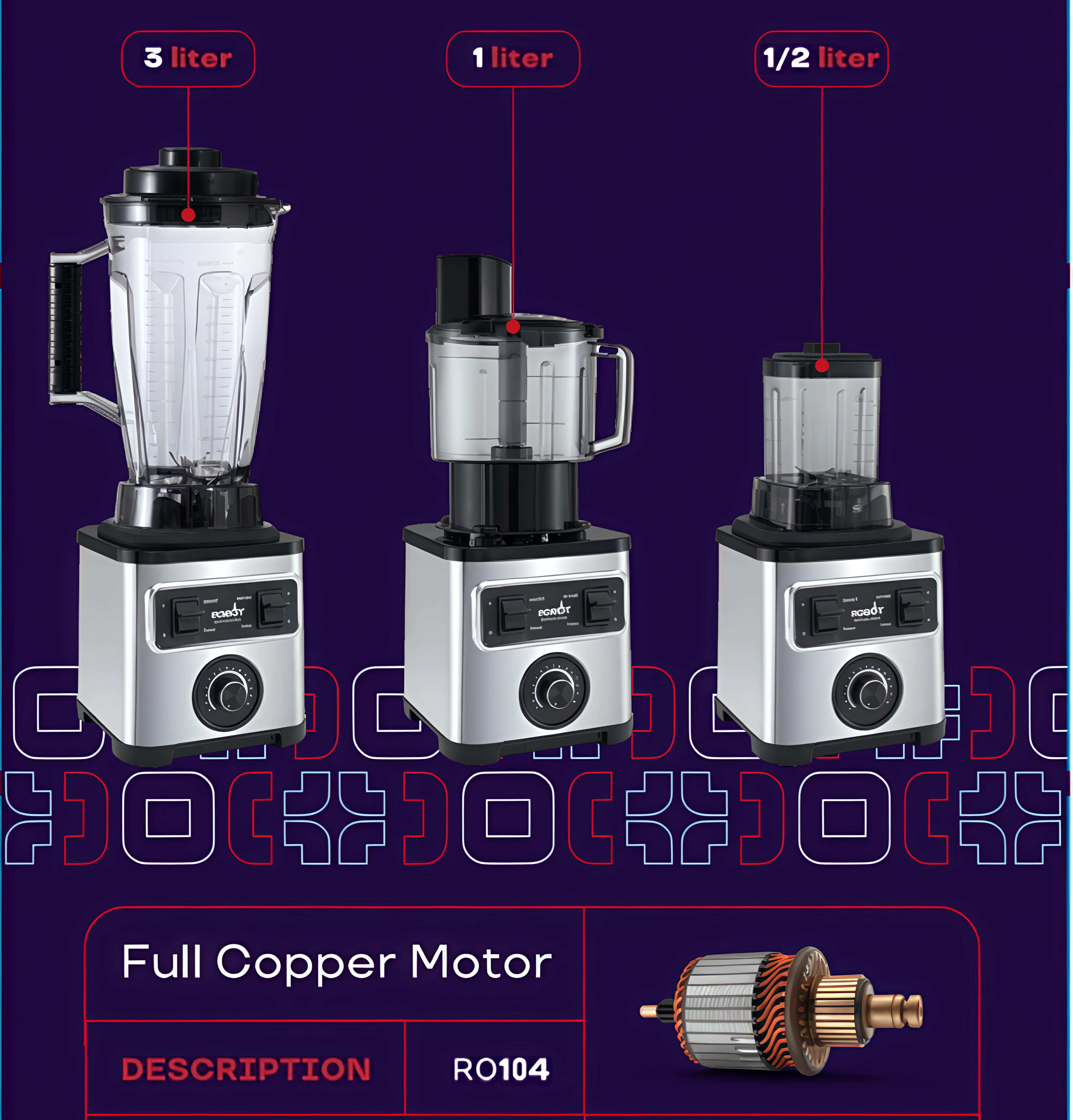 محضر طعام 8 وظائف كراشر 1000 وات روبوت