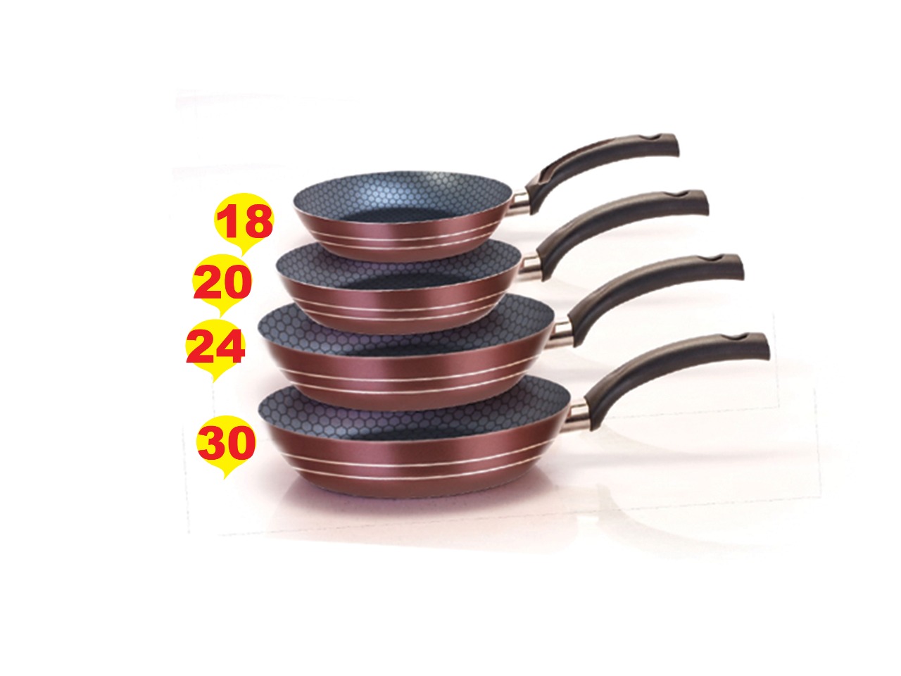 طقم مقلاية 18/20/24/30 تروفال